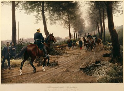 Bismarck and Napoleon meeting at the Chaussee von Donchery on the 2nd September 1870 by Anton Alexander von Werner
